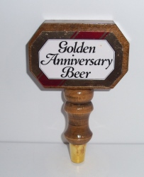 golden anniversary beer tap handle