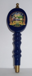 stoudts gold beer tap handle