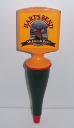 harts bend amber beer tap handle