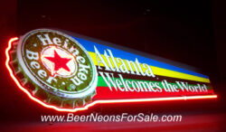 Heineken Beer Olympics Neon Sign [object object] My Beer Sign Collection &#8211; Not for sale but can be bought&#8230; heinekenatlantaolympics e1762099453789