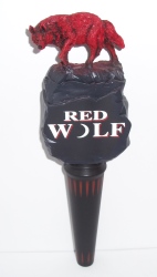 red wolf beer tap handle