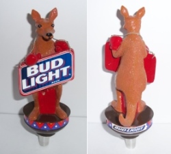 bud light beer kangaroo tap handle