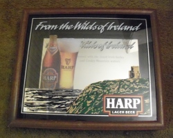 Harp Lager Beer Shadow Box Mirror