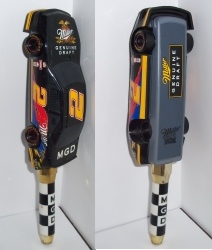 miller genuine draft beer nascar tap handle