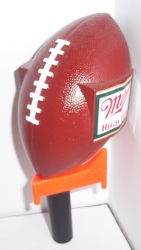 miller high life beer football tap handle