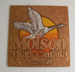 molson beer ale sign