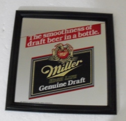 miller genuine draft beer mirror