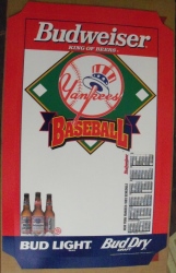 budweiser beer mlb yankees sign budweiser beer mlb yankees sign Budweiser Beer MLB Yankees Sign budweiserfamilyyankeescardboardpos