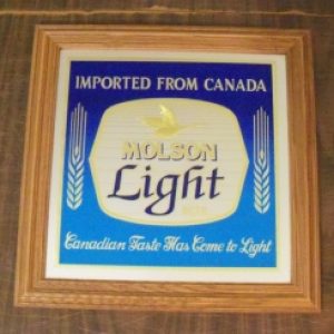 molson light beer mirror