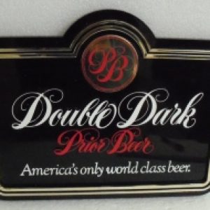 prior double dark beer sign