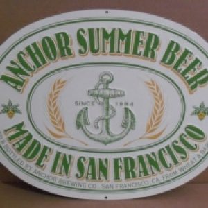anchor summer beer tin sign