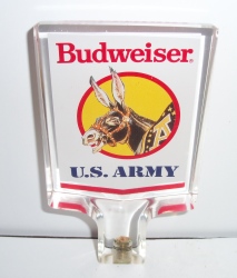 budweiser beer army tap handle