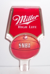 miller high life beer nba tap handle