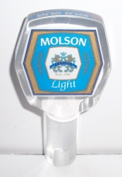 molson light beer tap handle