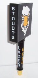 stoudts gold lager tap handle