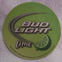 bud light lime beer coaster Bud Light Lime Beer Coaster budlightlimecoaster2008rear