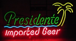 Presidente Beer Neon Sign [object object] My Beer Sign Collection &#8211; Not for sale but can be bought&#8230; presidenteimportedbeer2004