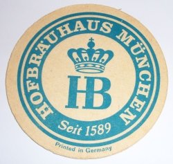 Hofbrauhaus Munchen Beer Coaster