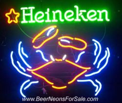 Heineken Beer Crab Neon Sign [object object] My Beer Sign Collection &#8211; Not for sale but can be bought&#8230; heinekencrab e1591315626123