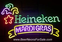 Heineken Beer Mardi Gras Neon Sign [object object] My Beer Sign Collection &#8211; Not for sale but can be bought&#8230; heinekenmardigras e1591315602205