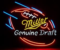 Miller Genuine Draft Beer Football Neon Sign miller genuine draft beer neon sign tube Miller Genuine Draft Beer Neon Sign Tube millergenuinedraftfootball