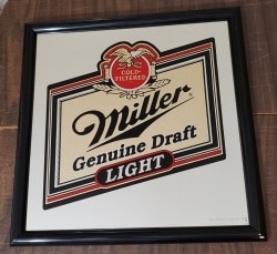 Miller Genuine Draft Light Beer Mirror