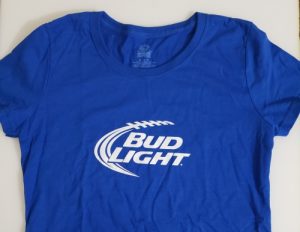 Bud Light Beer Ladies T-Shirt bud light beer ladies t-shirt Bud Light Beer Ladies T-Shirt budlightblueladiestshirt 300x232