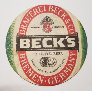 Becks Beer Coaster becks beer coaster Becks Beer Coaster becksfavoritegermanbiercoaster 300x297
