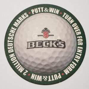 Becks Beer Golf Coaster