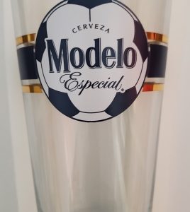 Modelo Especial Soccer Beer Pint Glass