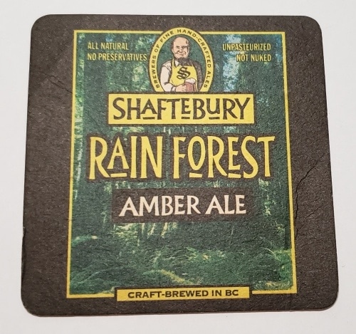 Shaftebury Rain Forest Amber Ale Coaster