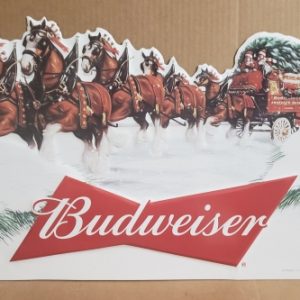 Budweiser Beer Holiday Tin Sign