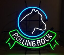 Rolling Rock Beer Neon Sign [object object] My Beer Sign Collection &#8211; Not for sale but can be bought&#8230; rollingrockhorseheadribbon1997 e1759263065473