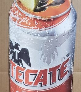 Tecate Beer Can Tin Sign