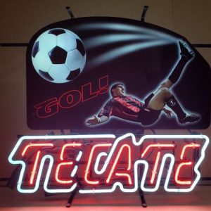 Tecate Beer Soccer Neon Sign