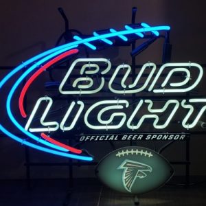 Bud Light Beer NFL Atlanta Falcons Neon Sign
