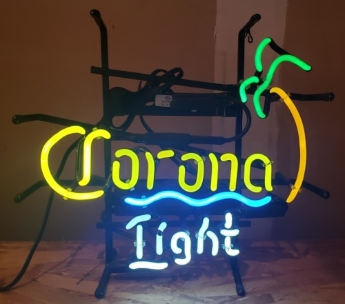 Corona Light Mini Palm Neon Sign