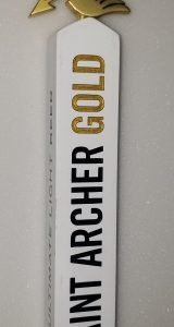 Saint Archer Gold Beer Tap Handle