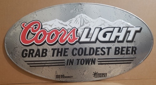 Coors Light Beer Tin Sign