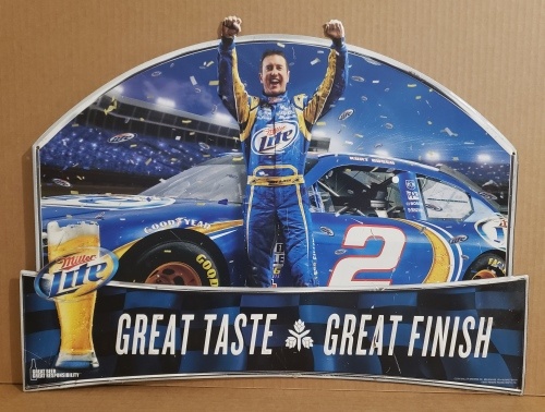 Lite Beer NASCAR Kurt Busch Tin Sign