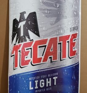 Tecate Light Beer Tin Sign