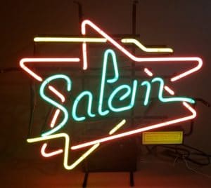 Salem Cigarettes Neon Sign salem cigarettes neon sign Salem Cigarettes Neon Sign salem1990 300x268
