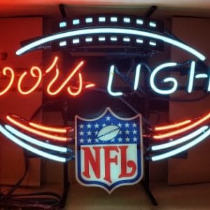 Coors Light Beer NFL Neon Sign