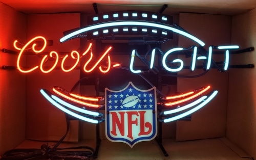 Coors Light Beer NFL Neon Sign