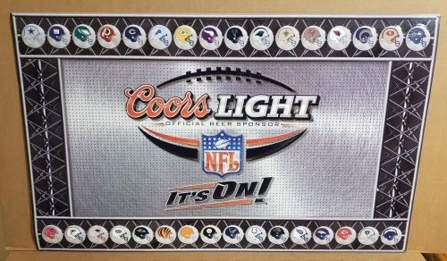 Coors Light Beer NFL Tin Sign