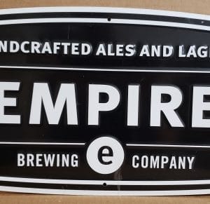 Empire Beer Tin Sign