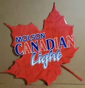 Molson Canadian Light Beer Tin Sign molson canadian light beer tin sign Molson Canadian Light Beer Tin Sign molsoncanadianlightlargeleaftin 291x300