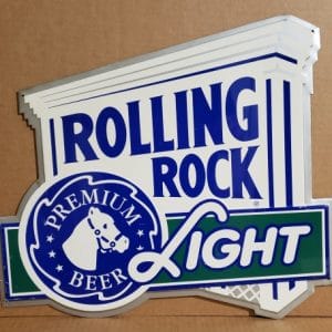 Rolling Rock Light Beer Tin Sign