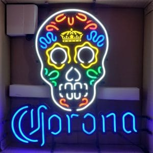 Corona Beer Sugar Skull LED Sign