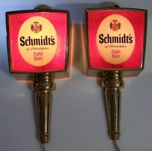 Schmidts Beer Lighted Sign Set schmidts beer lighted sign set Schmidts Beer Lighted Sign Set schmidtslightbeerwallsconceset1969 300x298